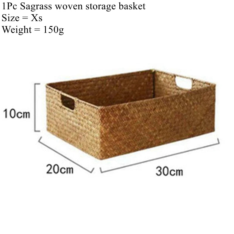 Panier en jonc de mer tressé – Rangement naturel