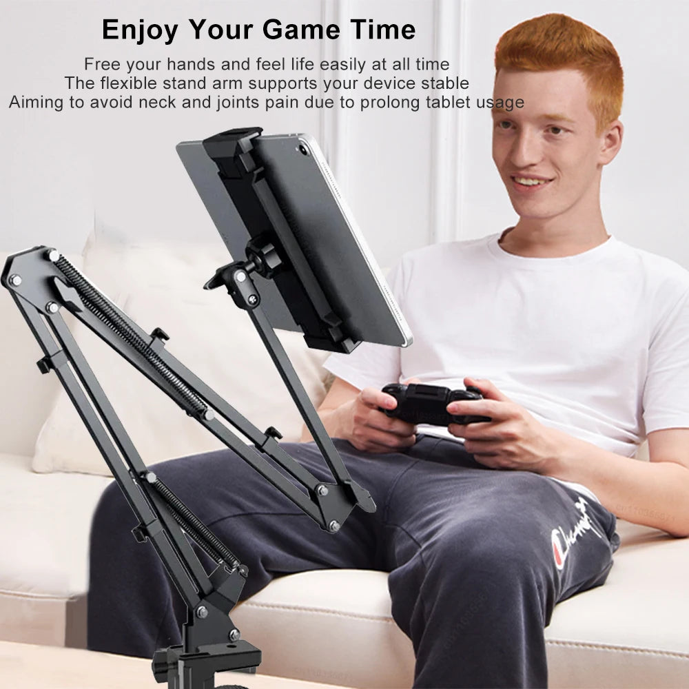 Support tablette & téléphone articulé – Fixation pour lit