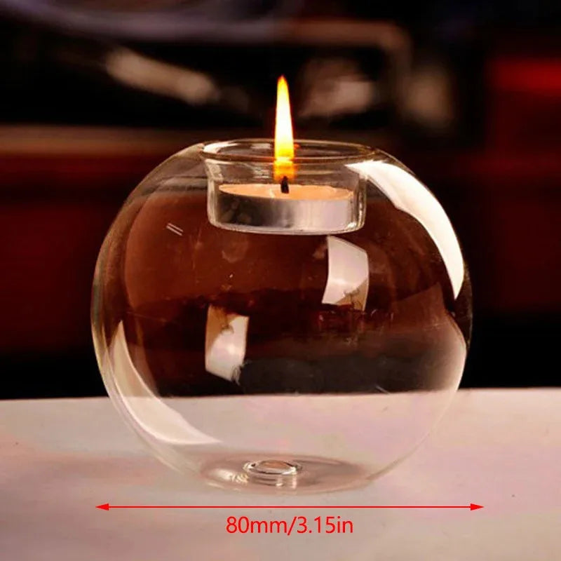 Bougeoirs ronds en verre – Élégance intemporelle