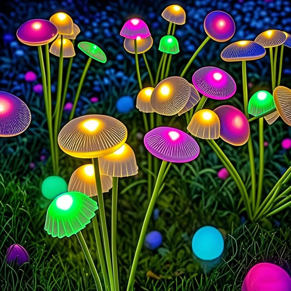 Lampes solaires champignon LED – Décoration de jardin