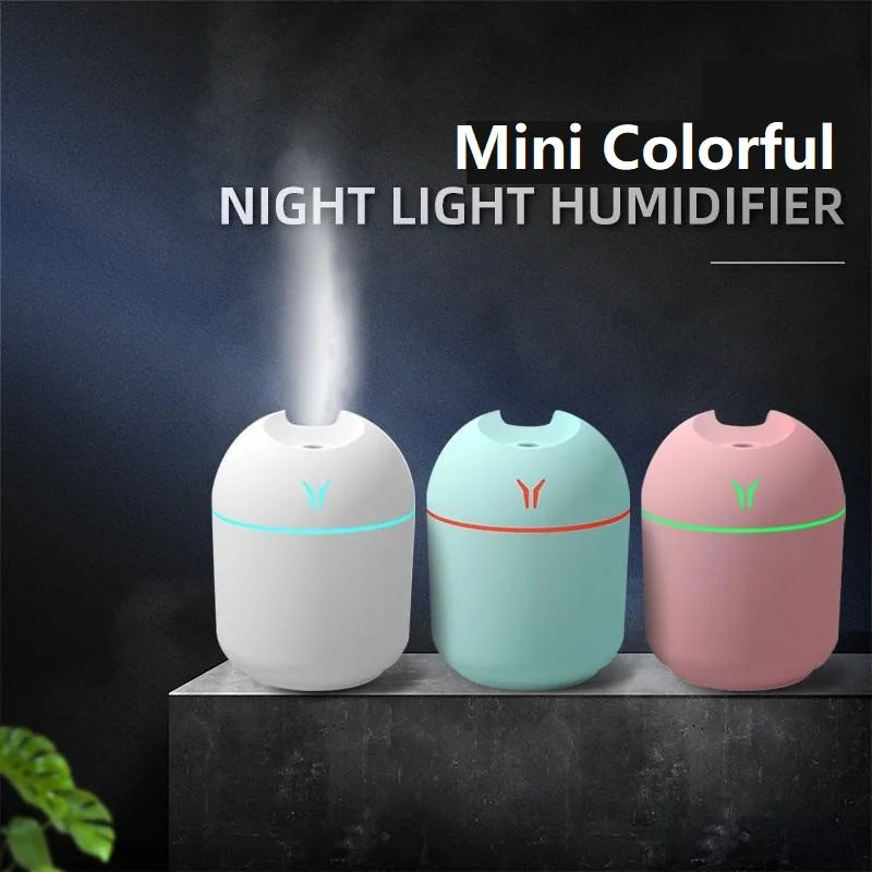 Mini diffuseur d’arômes USB 250 ml – Brume & lumière LED