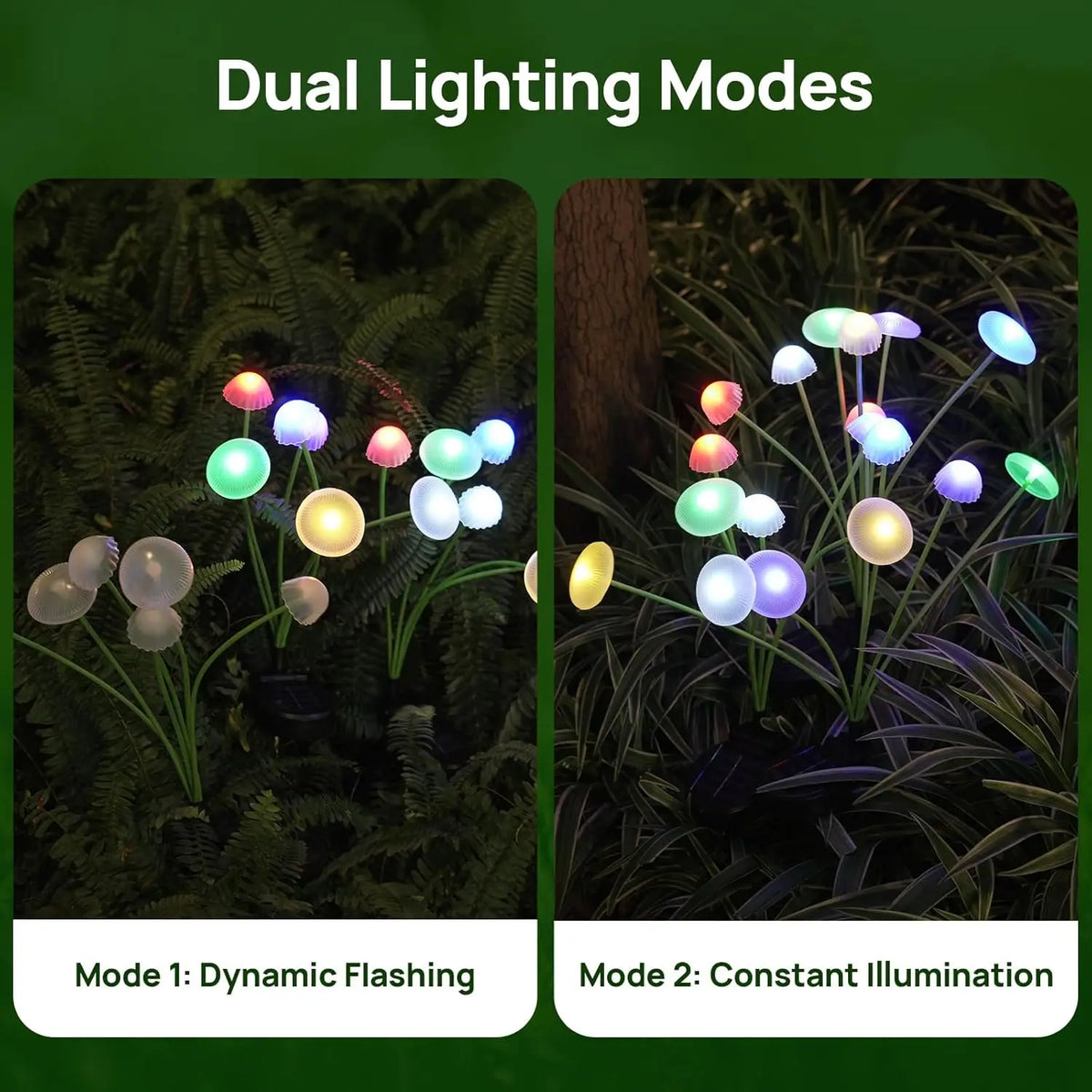 Lampes solaires champignon LED – Décoration de jardin