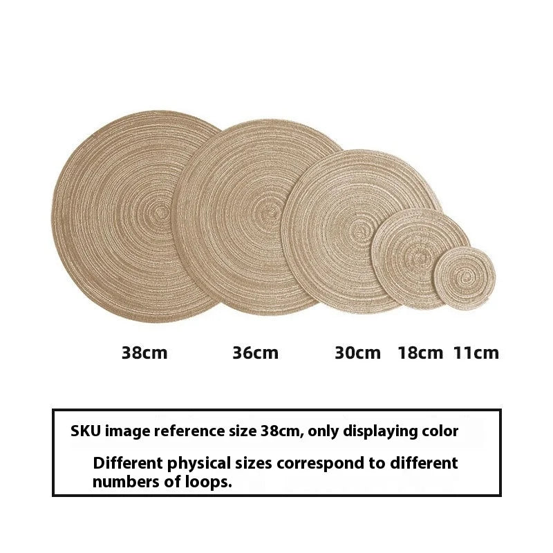 Sets de table tressés ronds – Décoration de table élégante