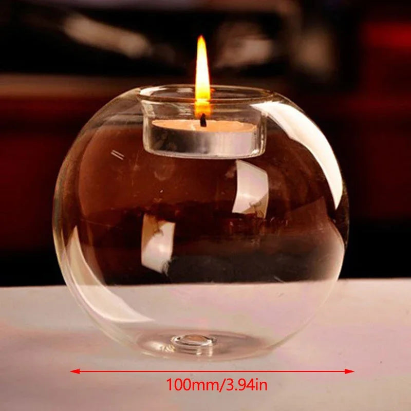Bougeoirs ronds en verre – Élégance intemporelle
