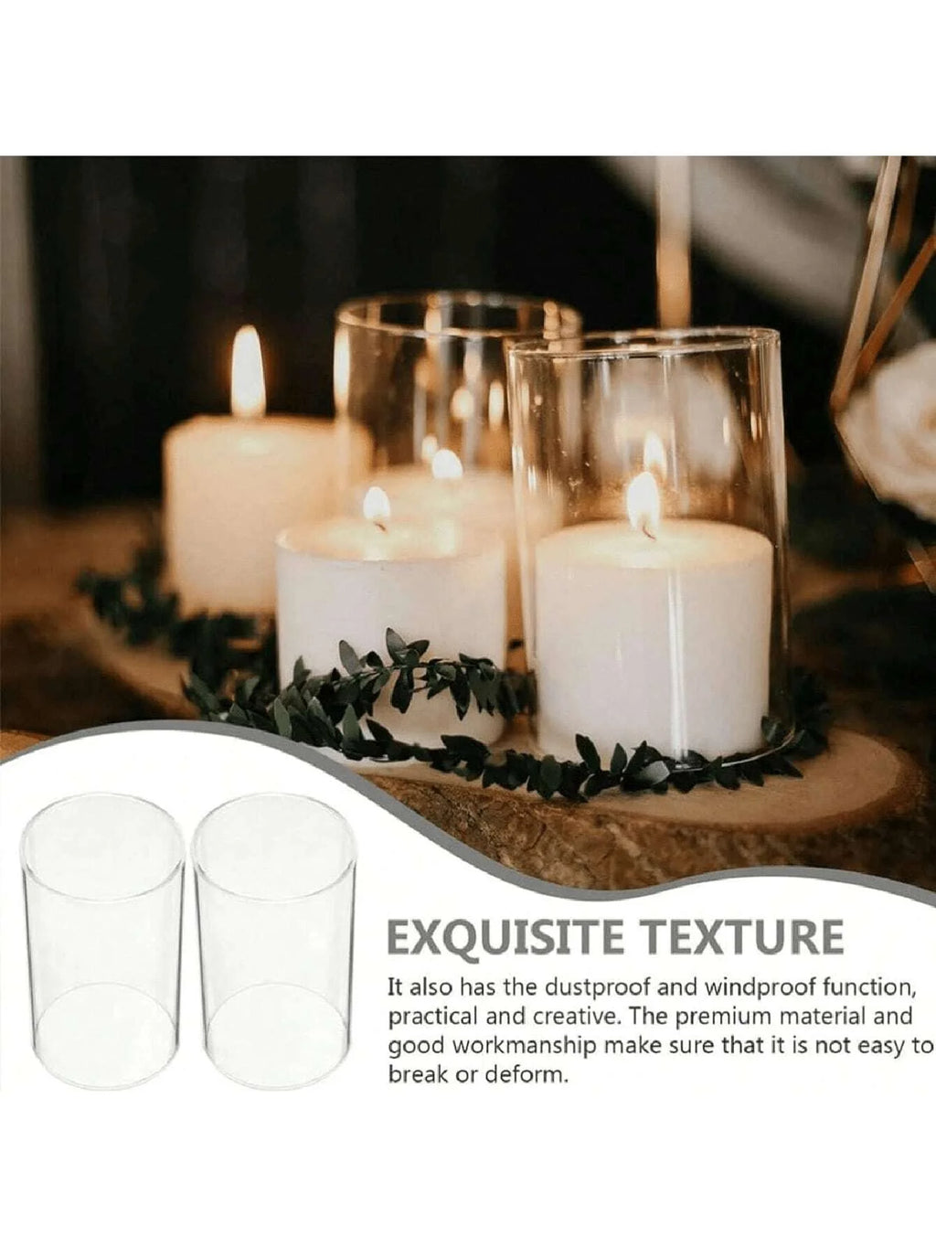 Bougeoir en verre transparent – Élégance minimaliste