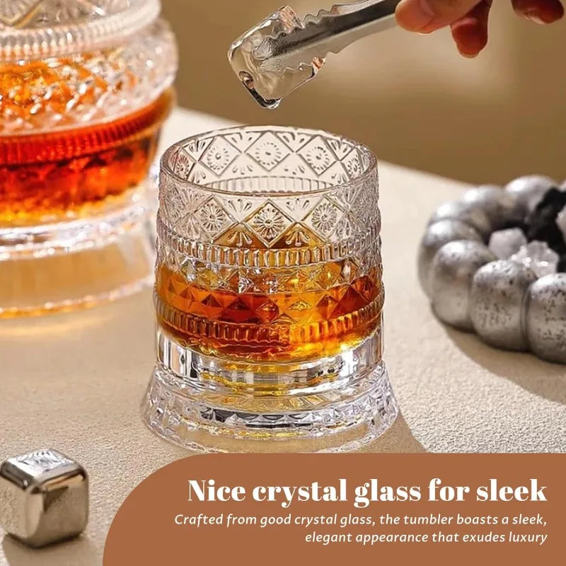 Verre à whisky rotatif 280 ml – Cristal & design élégant
