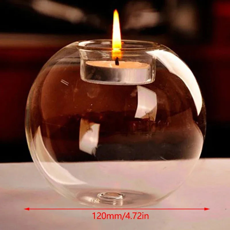 Bougeoirs ronds en verre – Élégance intemporelle