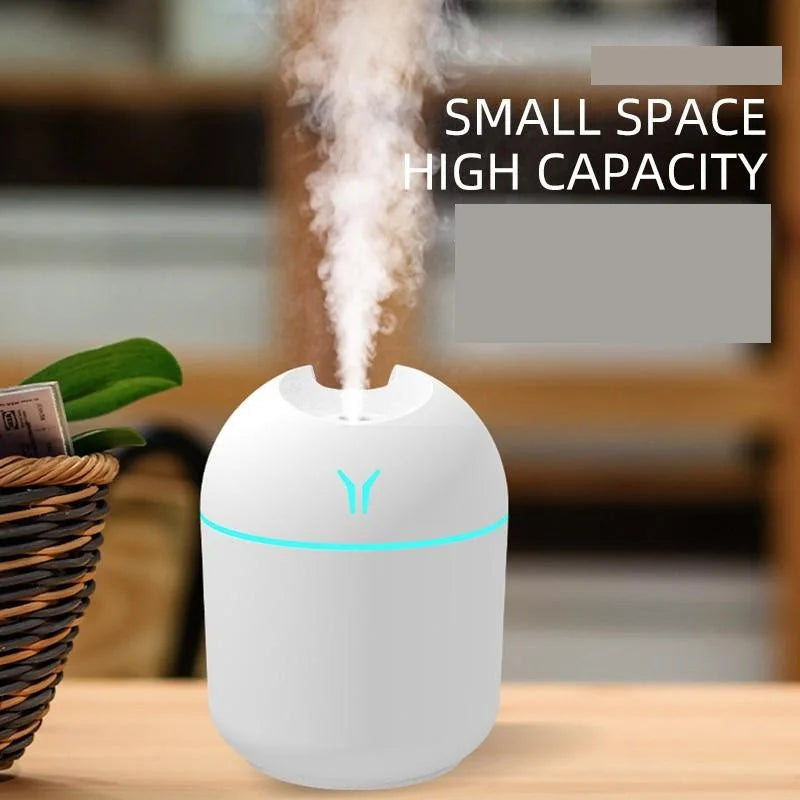 Mini diffuseur d’arômes USB 250 ml – Brume & lumière LED