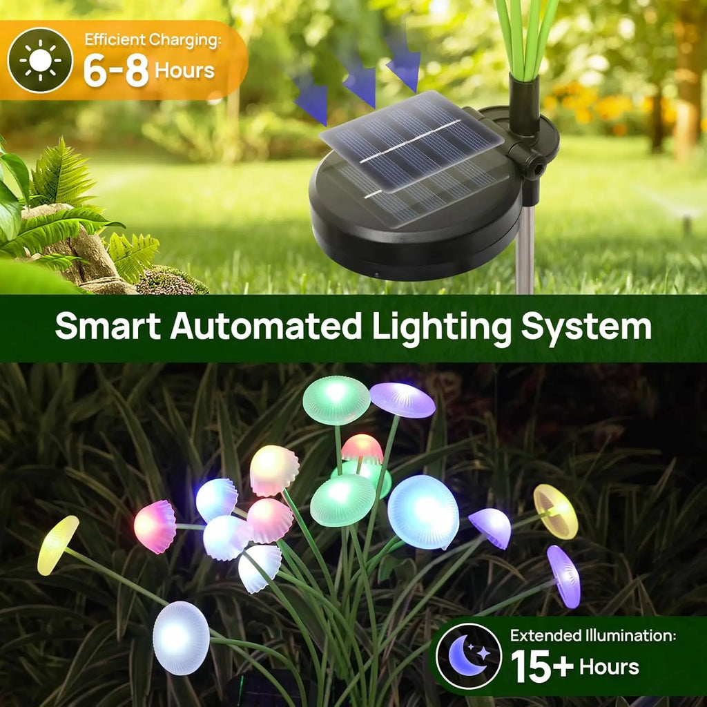 Lampes solaires champignon LED – Décoration de jardin