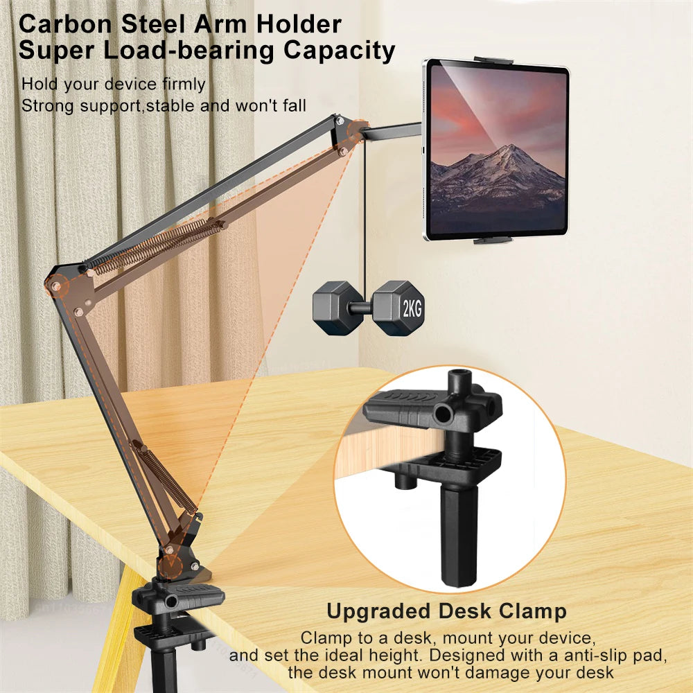 Support tablette & téléphone articulé – Fixation pour lit