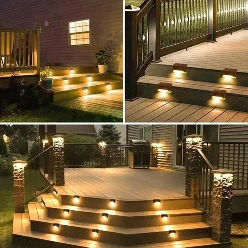 Lampes solaires LED pour escaliers & terrasse – Éclairage extérieur