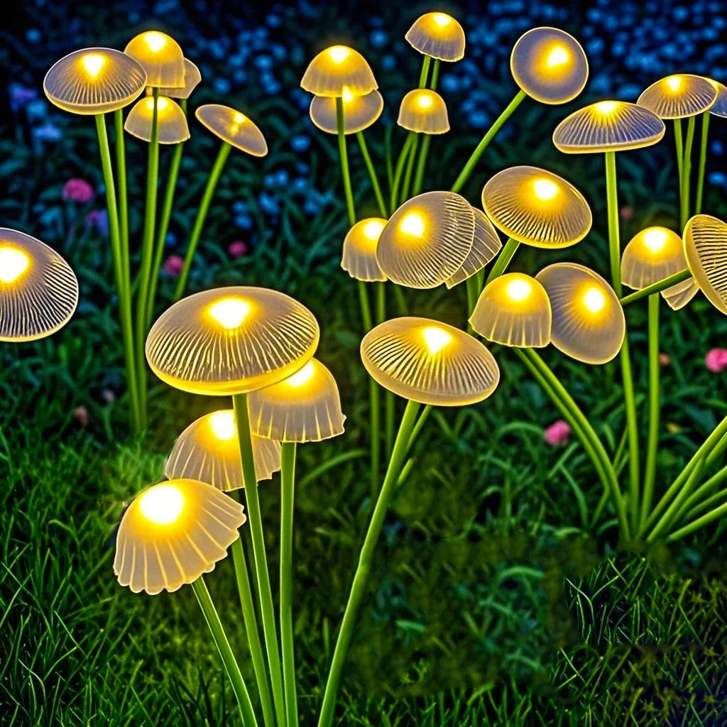 Lampes solaires champignon LED – Décoration de jardin