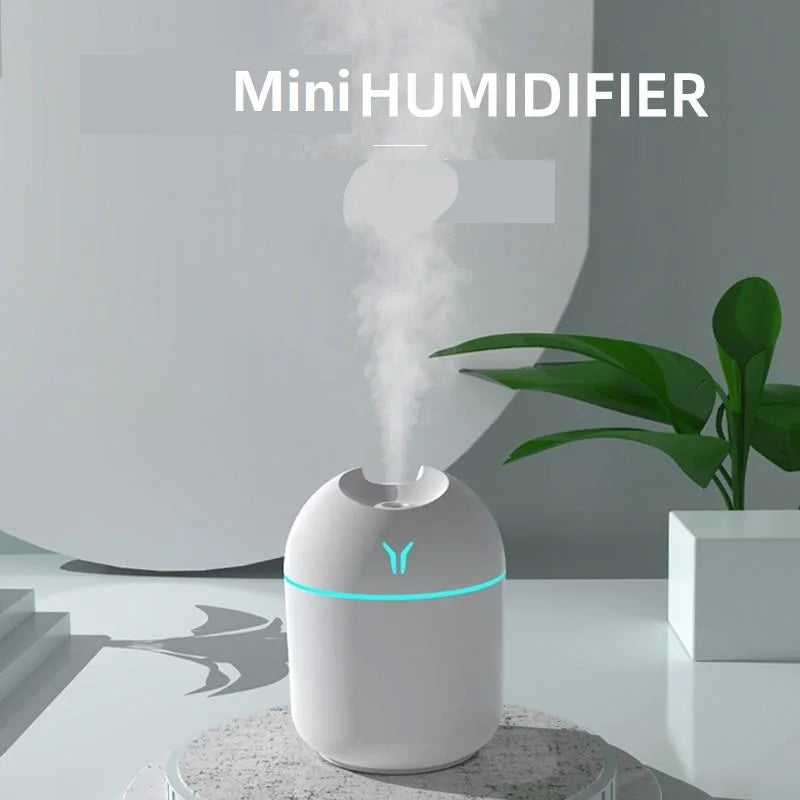Mini diffuseur d’arômes USB 250 ml – Brume & lumière LED